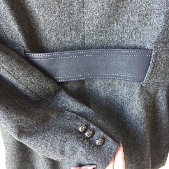 Wool and leather blazer/Jacket - Picture 4 of 8